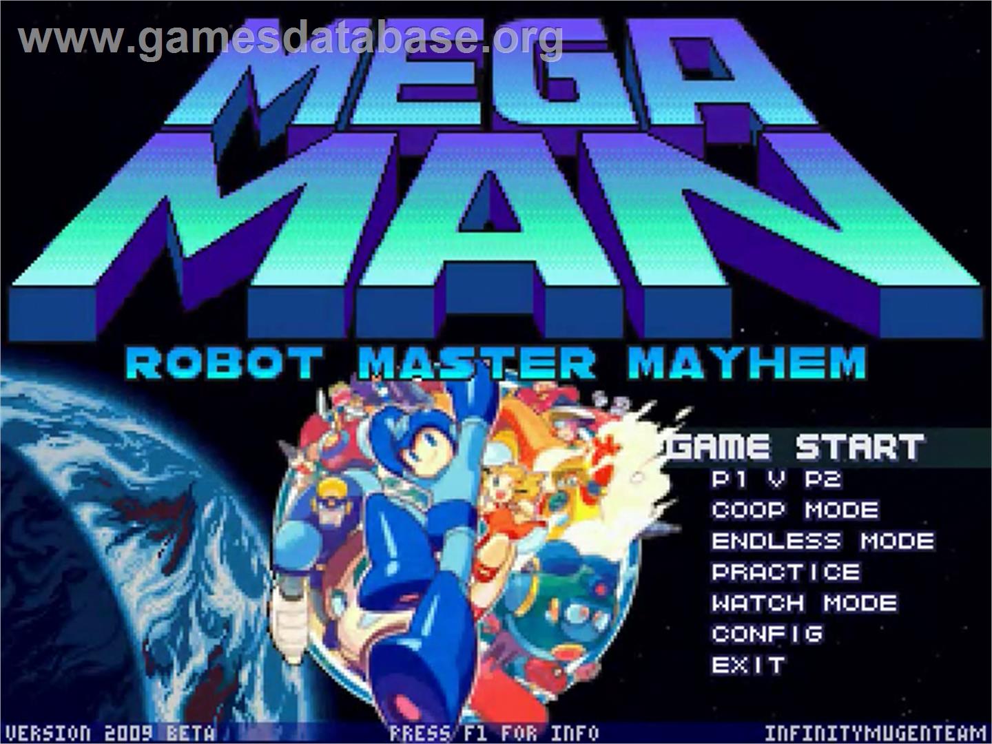 Megaman Battle - Robot Master Mayhem - MUGEN - Artwork - Title Screen