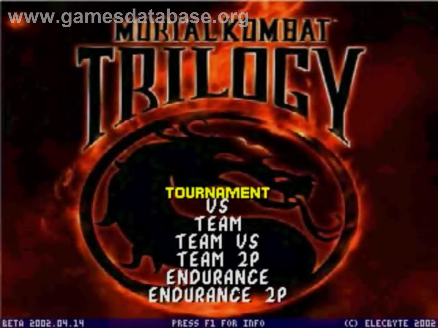 Mortal Kombat Trilogy - MUGEN - Artwork - Title Screen