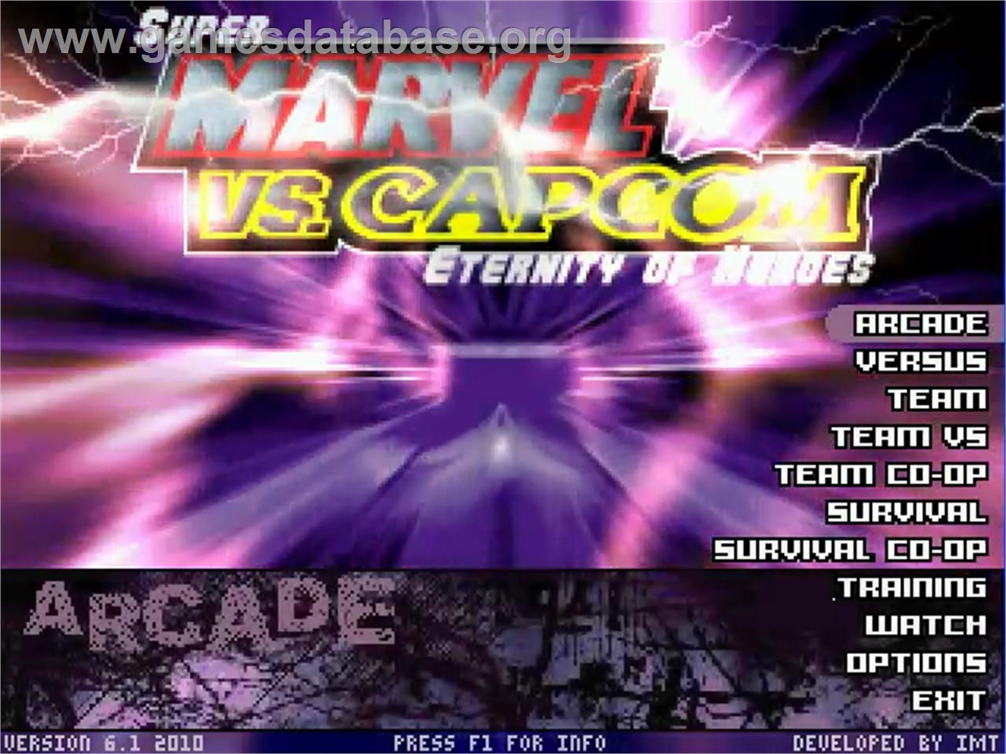 Super Marvel vs Capcom Eternity of Heroes - MUGEN - Artwork - Title Screen