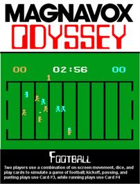 Box cover for Football on the Magnavox Odyssey.