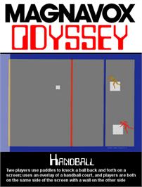Box cover for Handball on the Magnavox Odyssey.