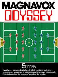 Box cover for Soccer on the Magnavox Odyssey.