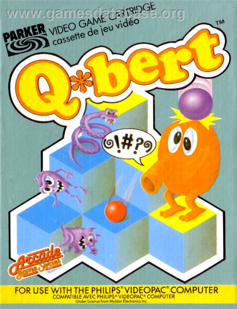 Q-bert - Magnavox Odyssey 2 - Artwork - Box