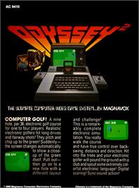 Box back cover for Computer Golf! on the Magnavox Odyssey 2.