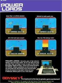 Box back cover for Power Lords on the Magnavox Odyssey 2.