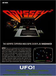 Box back cover for UFO on the Magnavox Odyssey 2.