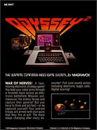 Box back cover for War Of Nerves on the Magnavox Odyssey 2.