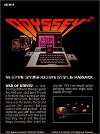 Box back cover for War of Nerves on the Magnavox Odyssey 2.