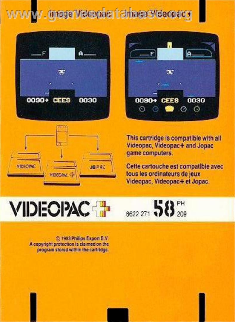 Air Battle - Magnavox Odyssey 2 - Artwork - Box Back