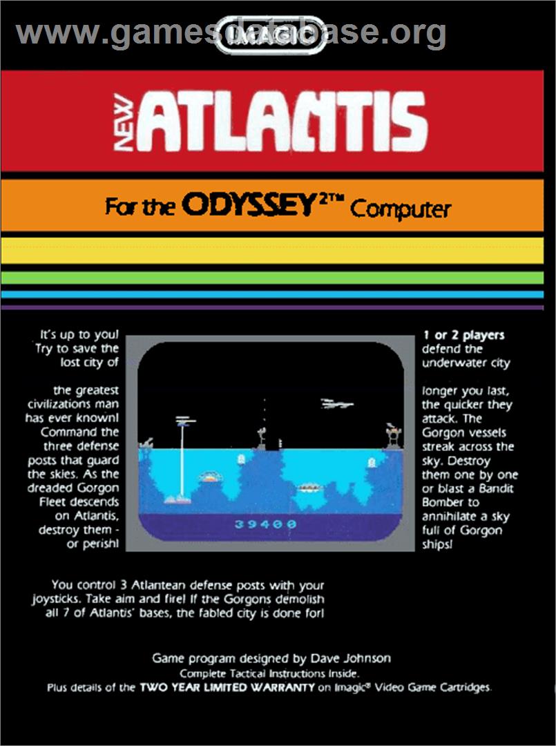 Atlantis - Magnavox Odyssey 2 - Artwork - Box Back