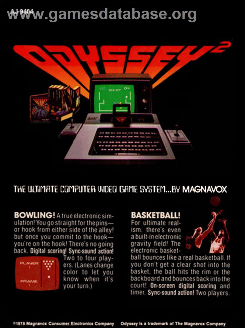 Basketball! - Magnavox Odyssey 2 - Artwork - Box Back