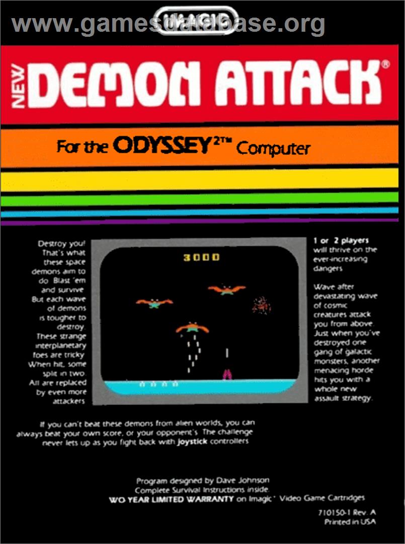 Demon Attack - Magnavox Odyssey 2 - Artwork - Box Back