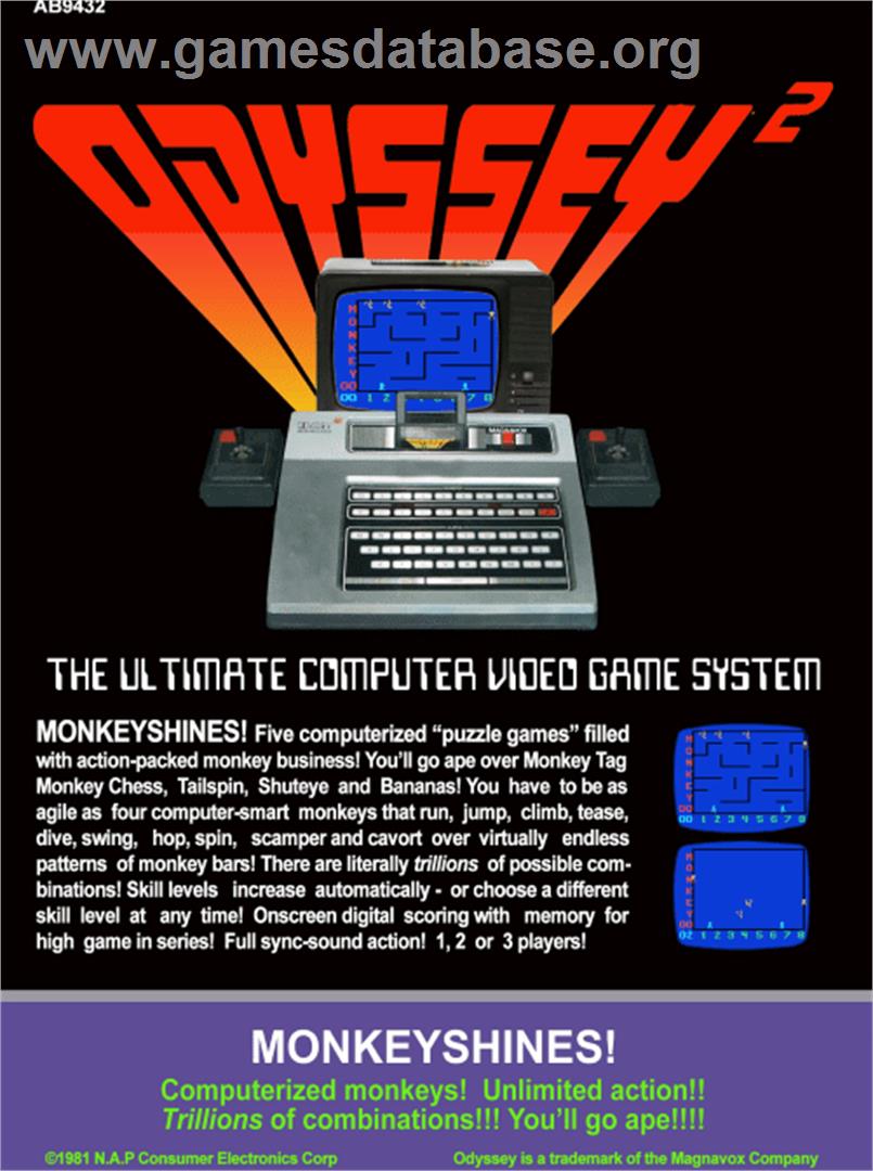 Monkeyshines - Magnavox Odyssey 2 - Artwork - Box Back