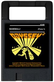 Cartridge artwork for Baseball! on the Magnavox Odyssey 2.