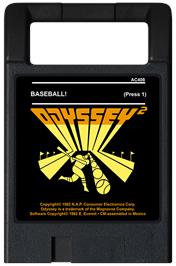 Cartridge artwork for Baseball on the Magnavox Odyssey 2.