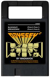 Cartridge artwork for Blockout/Breakdown on the Magnavox Odyssey 2.