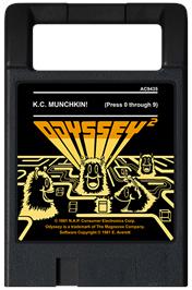 Cartridge artwork for K.C. Munchkin on the Magnavox Odyssey 2.