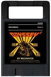 Cartridge artwork for Pachinko on the Magnavox Odyssey 2.
