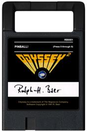 Cartridge artwork for Pinball on the Magnavox Odyssey 2.