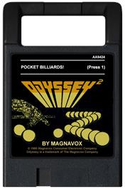 Cartridge artwork for Pocket Billards! on the Magnavox Odyssey 2.