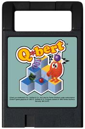 Cartridge artwork for Q*Bert on the Magnavox Odyssey 2.