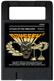 Cartridge artwork for Terrahawks on the Magnavox Odyssey 2.