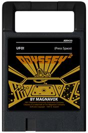 Cartridge artwork for Ufo! on the Magnavox Odyssey 2.