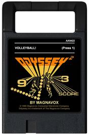 Cartridge artwork for Volleyball on the Magnavox Odyssey 2.