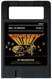 Cartridge artwork for War of Nerves on the Magnavox Odyssey 2.
