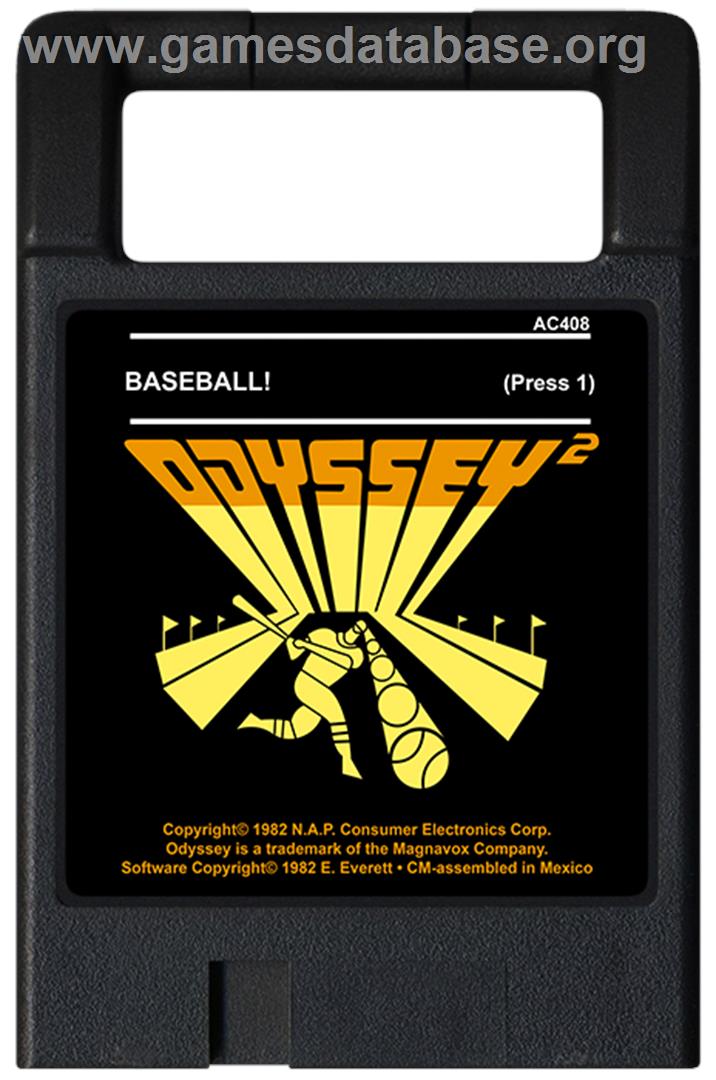 Baseball! - Magnavox Odyssey 2 - Artwork - Cartridge