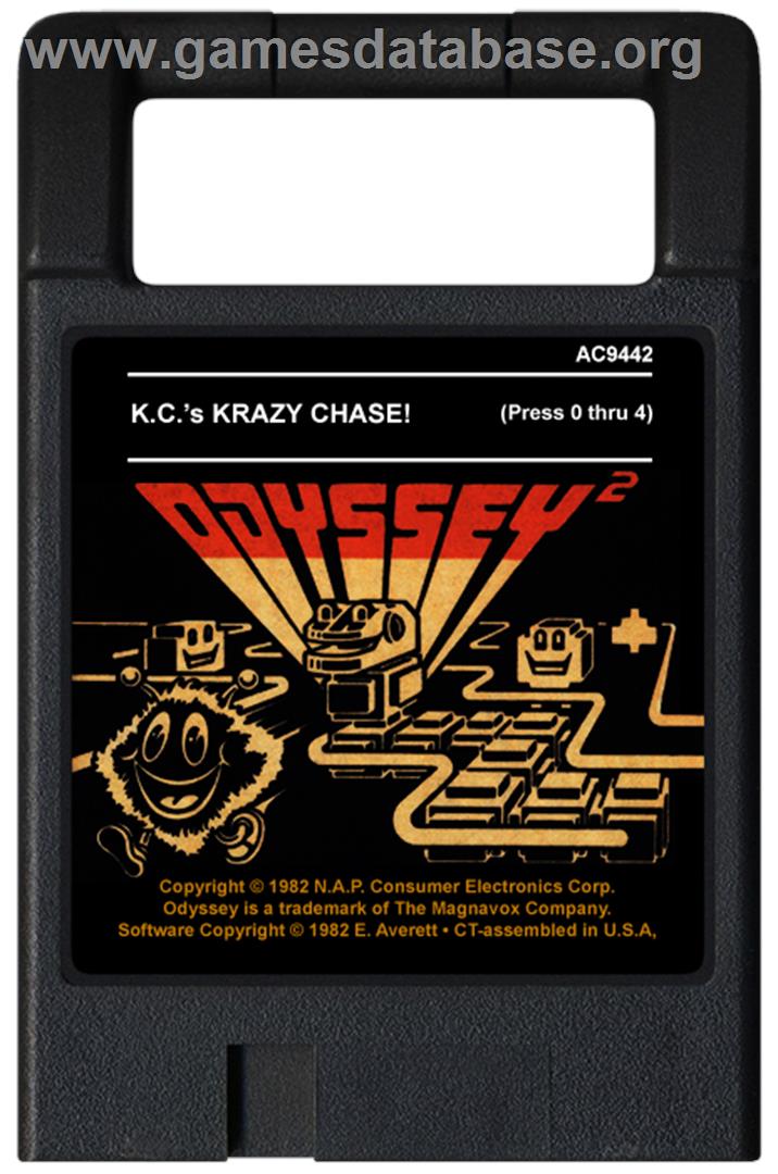 K.C.'s Krazy Chase - Magnavox Odyssey 2 - Artwork - Cartridge