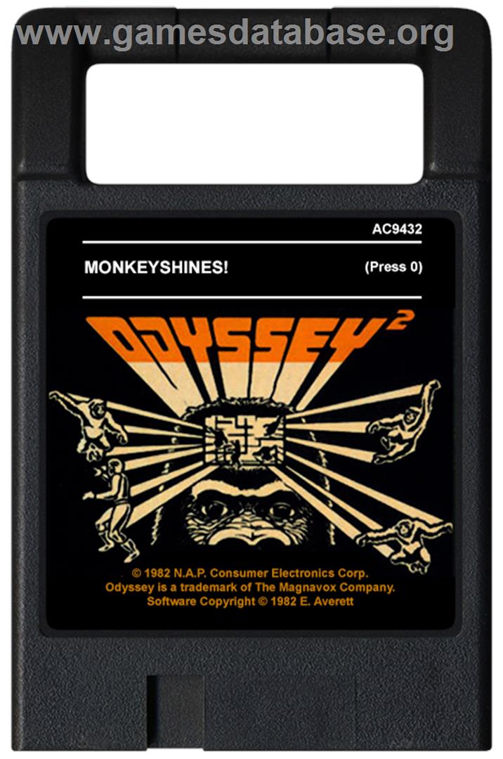 Monkeyshines - Magnavox Odyssey 2 - Artwork - Cartridge