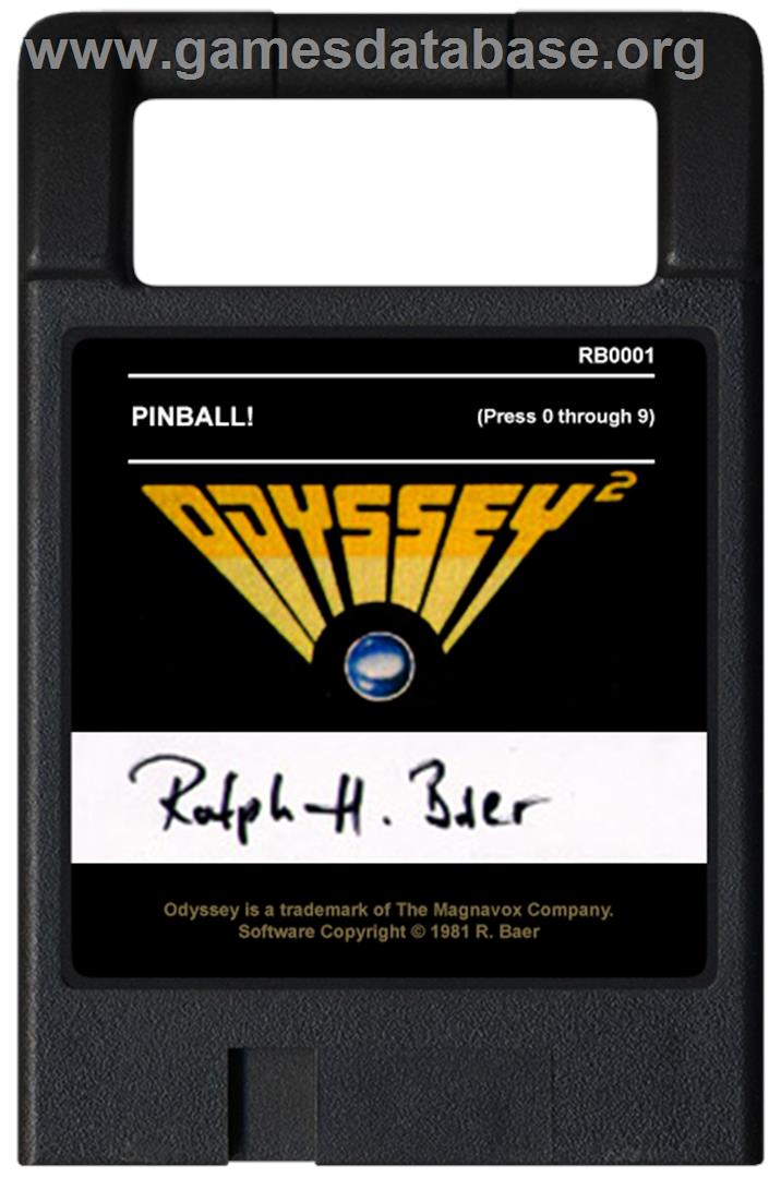 Pinball - Magnavox Odyssey 2 - Artwork - Cartridge