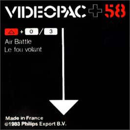 Top of cartridge artwork for Air Battle on the Magnavox Odyssey 2.