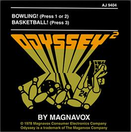 Top of cartridge artwork for Basketball! on the Magnavox Odyssey 2.