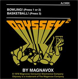 Top of cartridge artwork for Bowling! on the Magnavox Odyssey 2.
