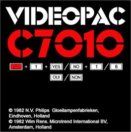 Top of cartridge artwork for Chess on the Magnavox Odyssey 2.