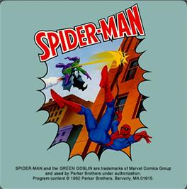 Top of cartridge artwork for Spider-man on the Magnavox Odyssey 2.