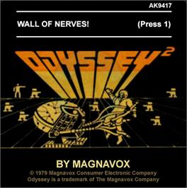 Top of cartridge artwork for War Of Nerves on the Magnavox Odyssey 2.