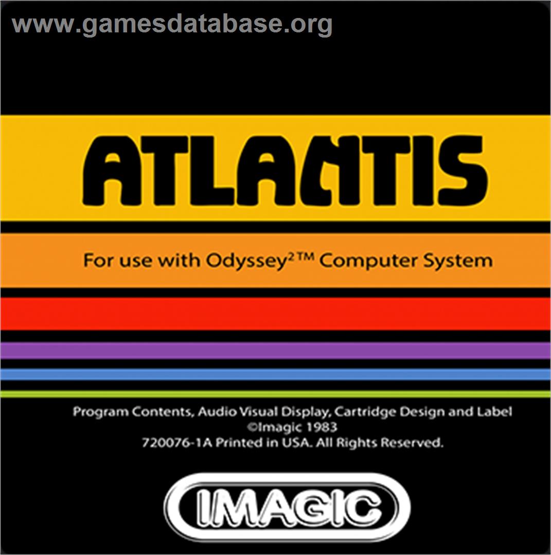 Atlantis - Magnavox Odyssey 2 - Artwork - Cartridge Top