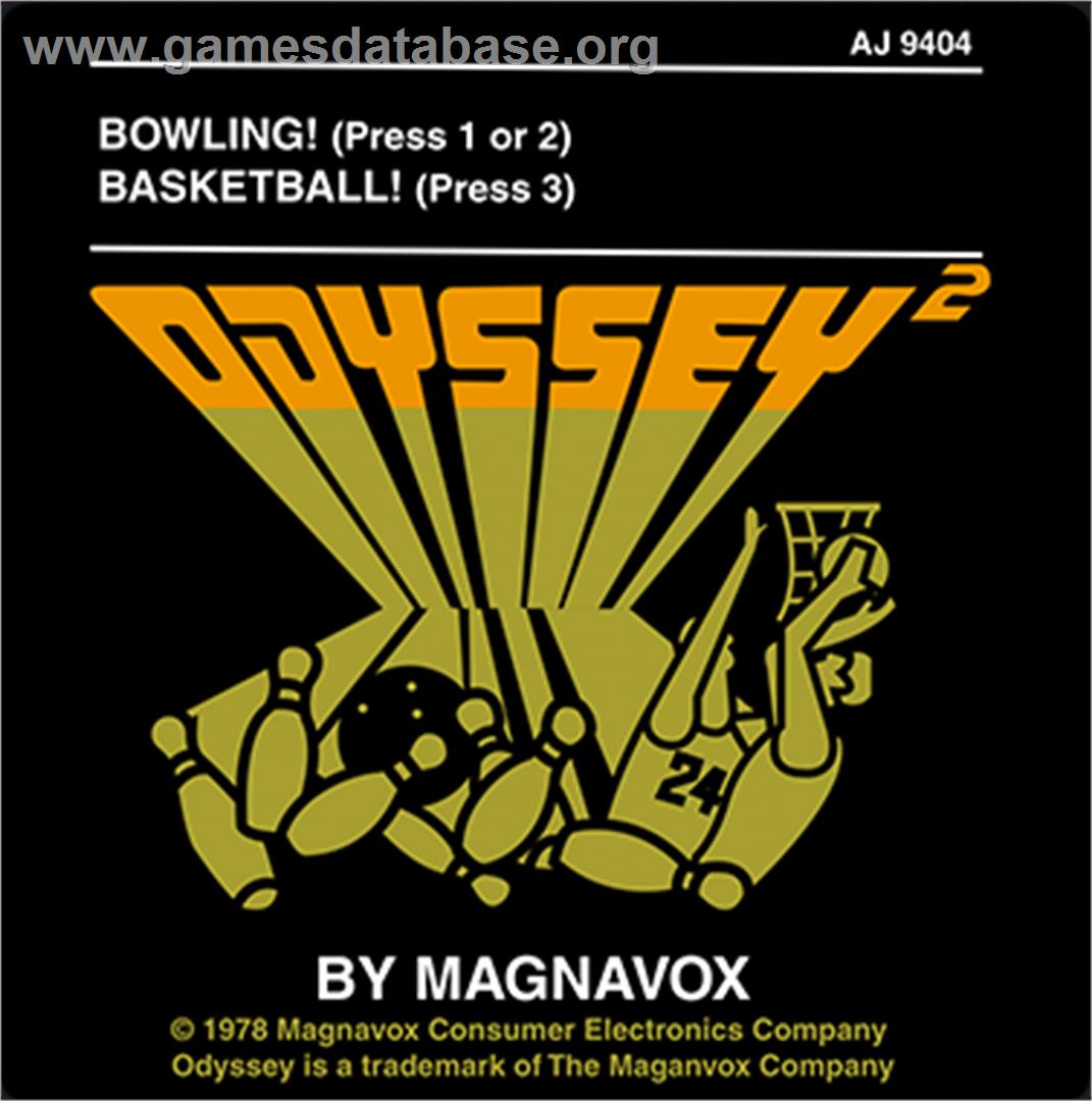 Bowling! - Magnavox Odyssey 2 - Artwork - Cartridge Top