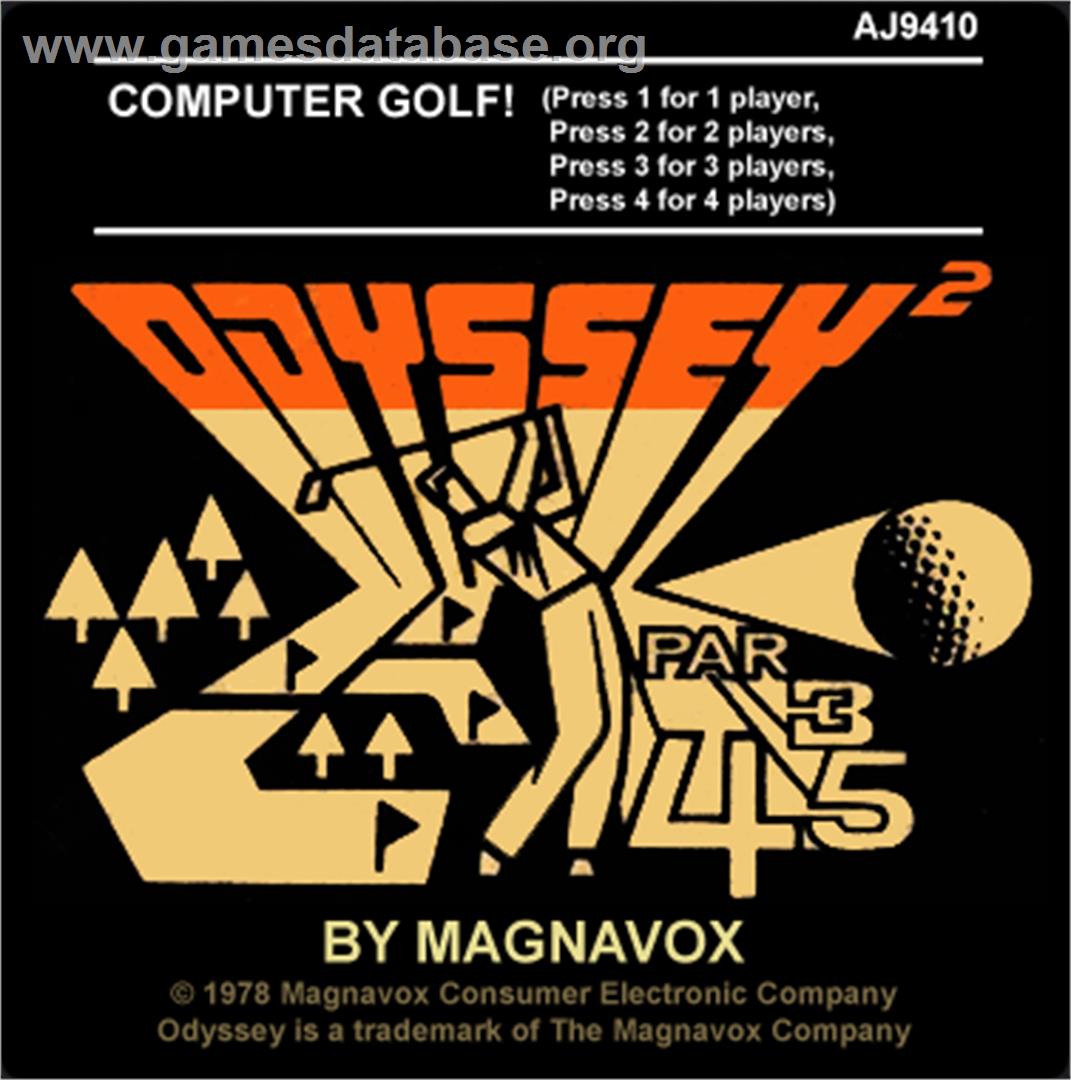 Computer Golf! - Magnavox Odyssey 2 - Artwork - Cartridge Top