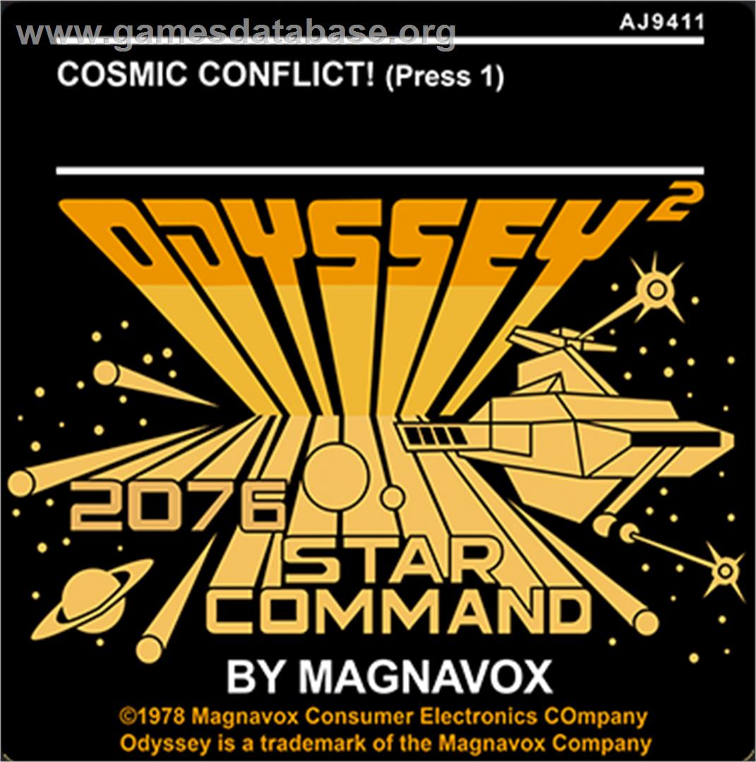 Cosmic Conflict! - Magnavox Odyssey 2 - Artwork - Cartridge Top