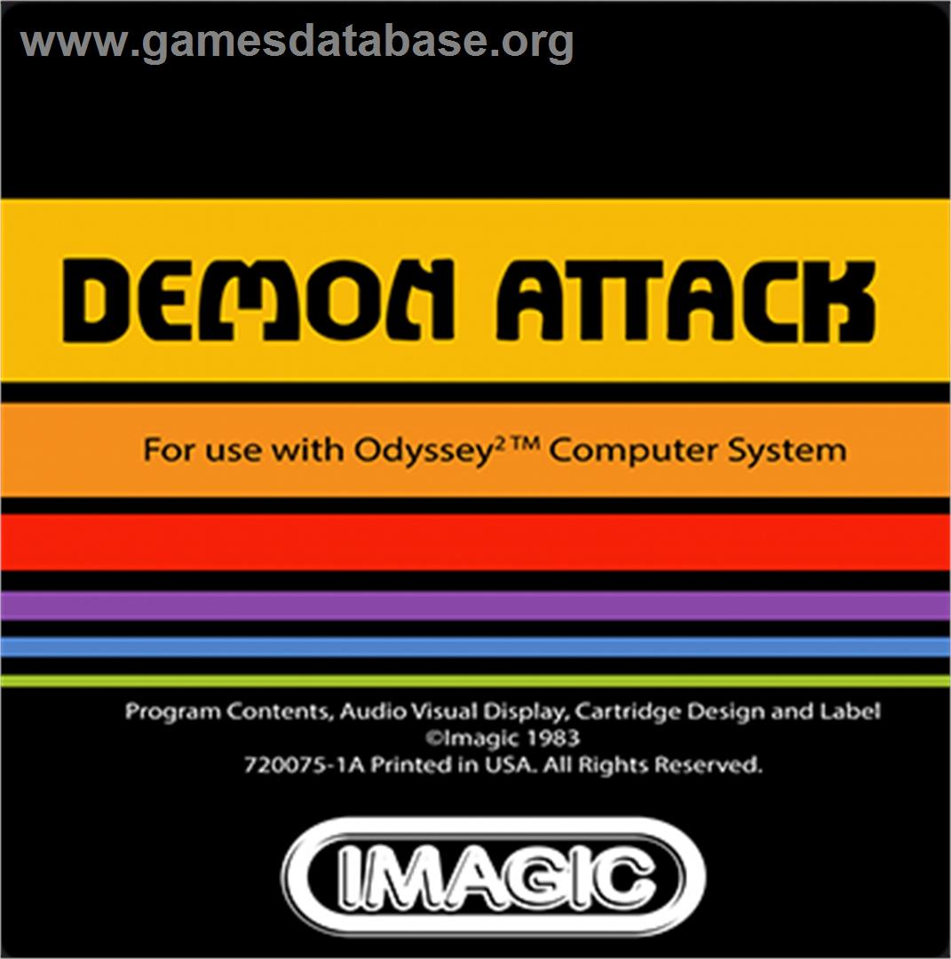 Demon Attack - Magnavox Odyssey 2 - Artwork - Cartridge Top