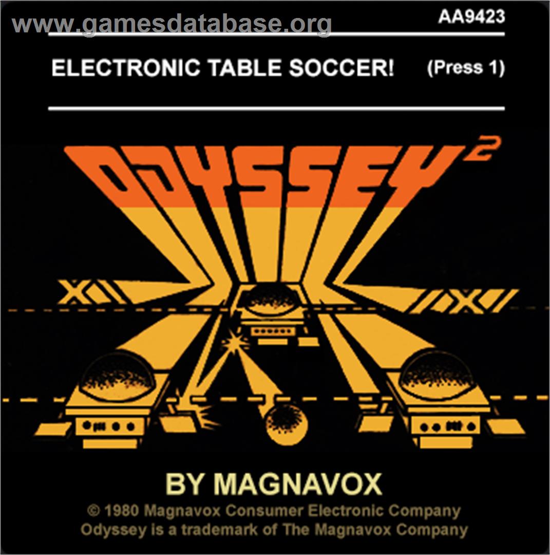 Electronic Table Soccer - Magnavox Odyssey 2 - Artwork - Cartridge Top