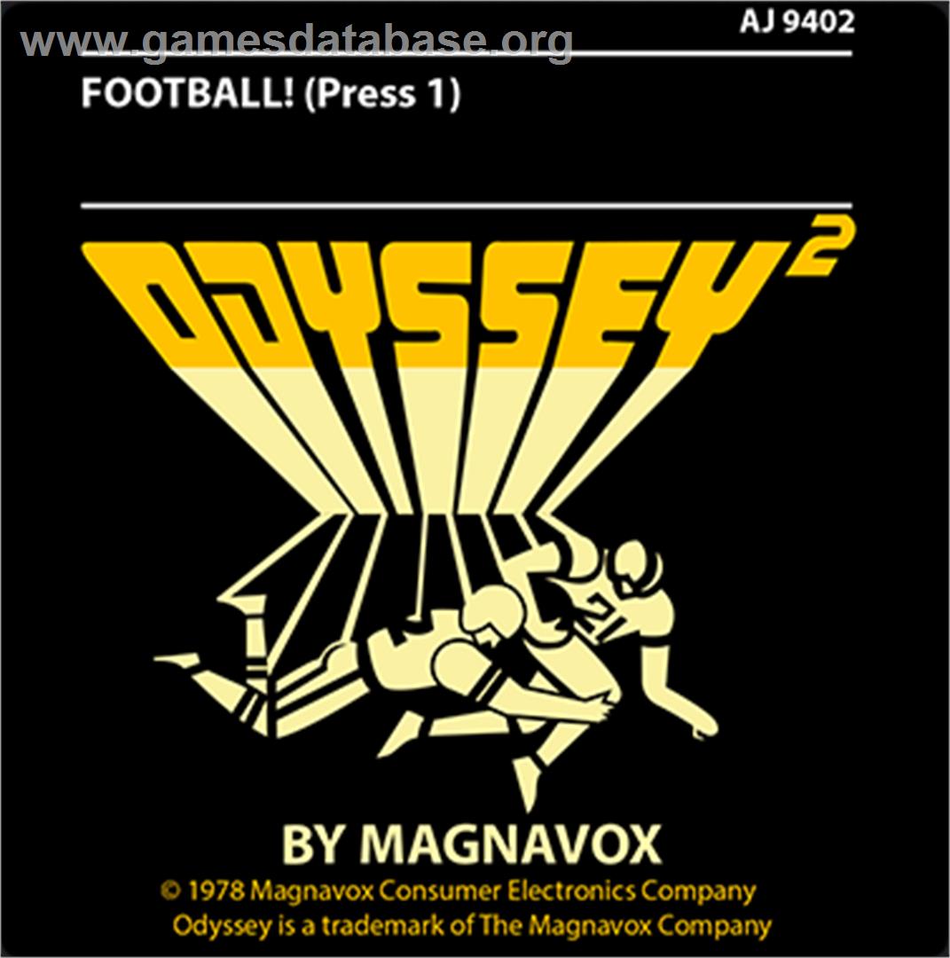 Football - Magnavox Odyssey 2 - Artwork - Cartridge Top