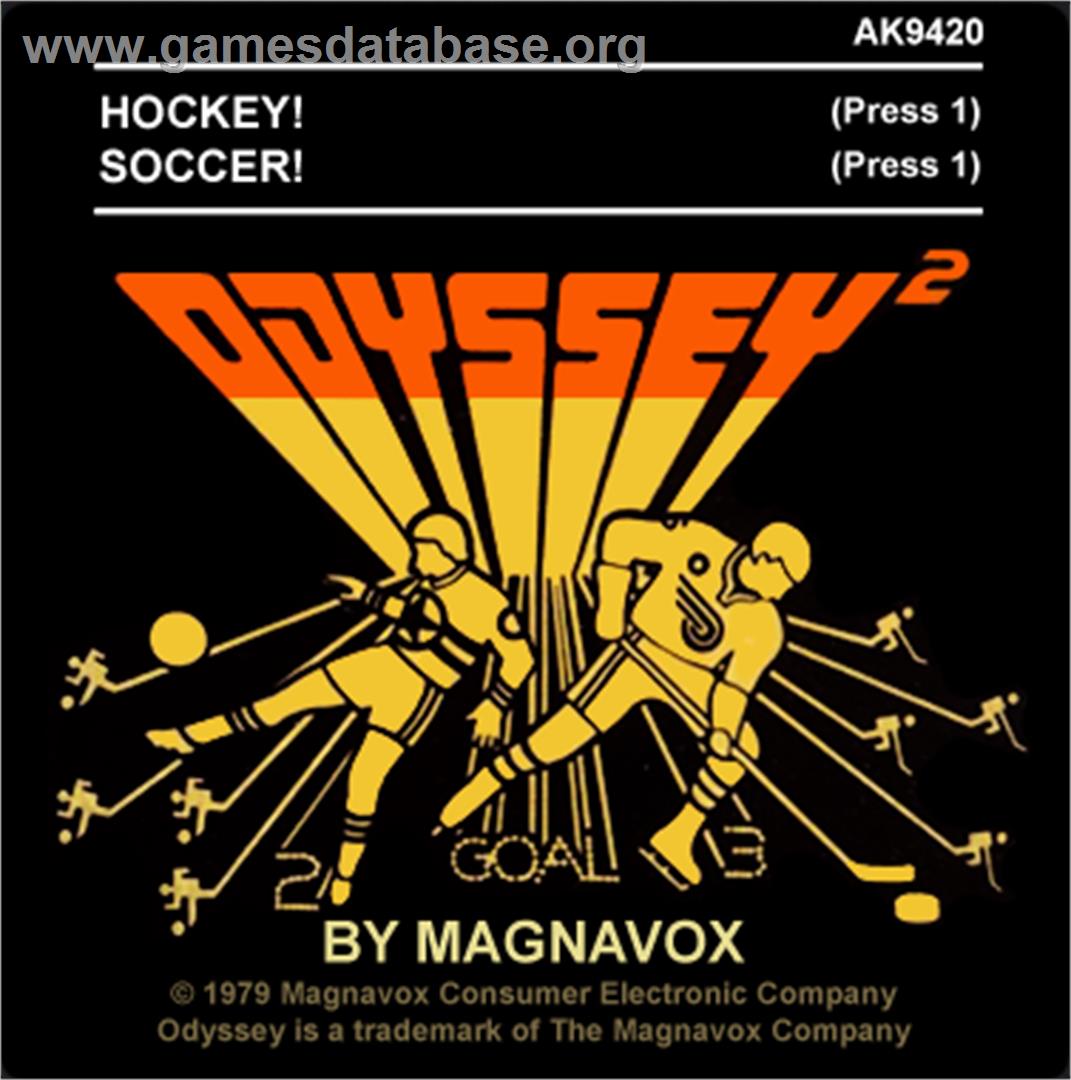 Hockey! / Soccer! - Magnavox Odyssey 2 - Artwork - Cartridge Top