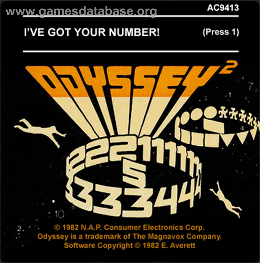 I've Got Your Number - Magnavox Odyssey 2 - Artwork - Cartridge Top