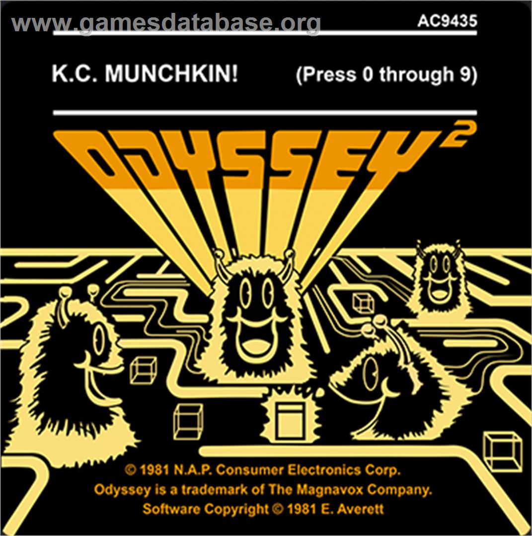 K.c. Munchkin - Magnavox Odyssey 2 - Artwork - Cartridge Top