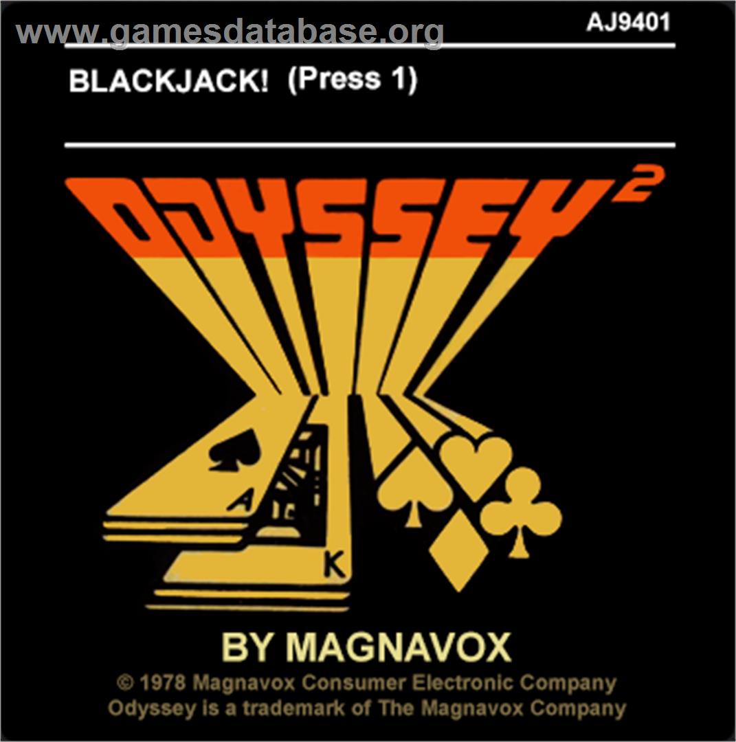 Las Vegas Blackjack - Magnavox Odyssey 2 - Artwork - Cartridge Top